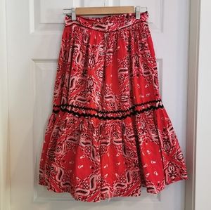 Vintage handmade Western bandana skirt